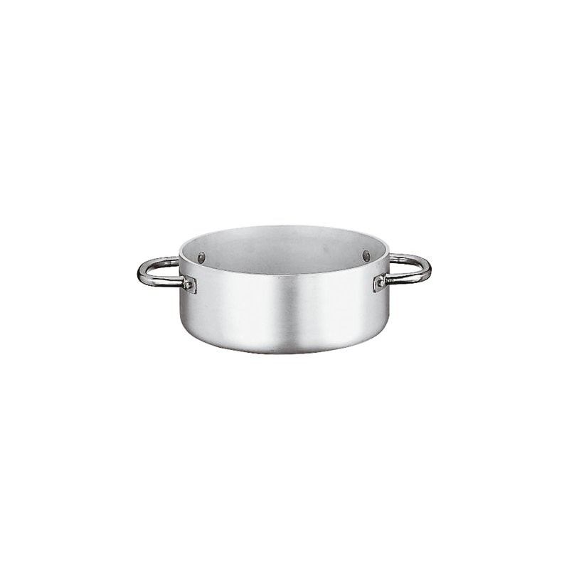 Casseruola Bassa 2 Maniglie Cm 24 Serie 6100 Alluminio