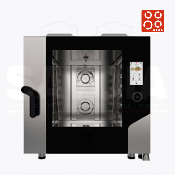 Forno a gas combinato convezione vapore 6 teglie 60 x 40 